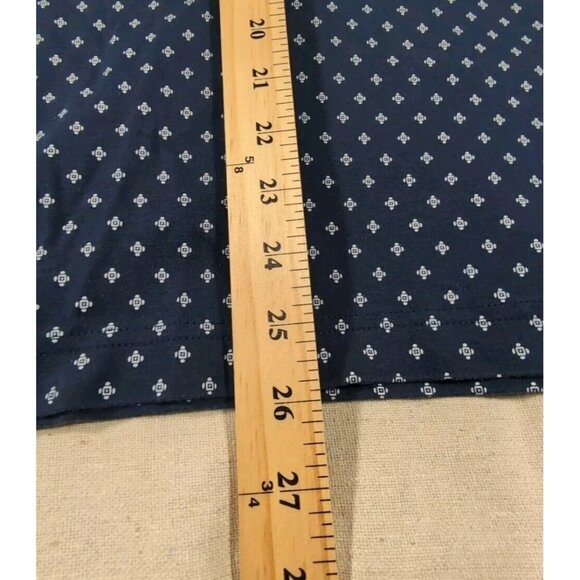 Large Mens Banana Republic Polo Shirt Polka Dot Navy Blue - Picture 2 of 7